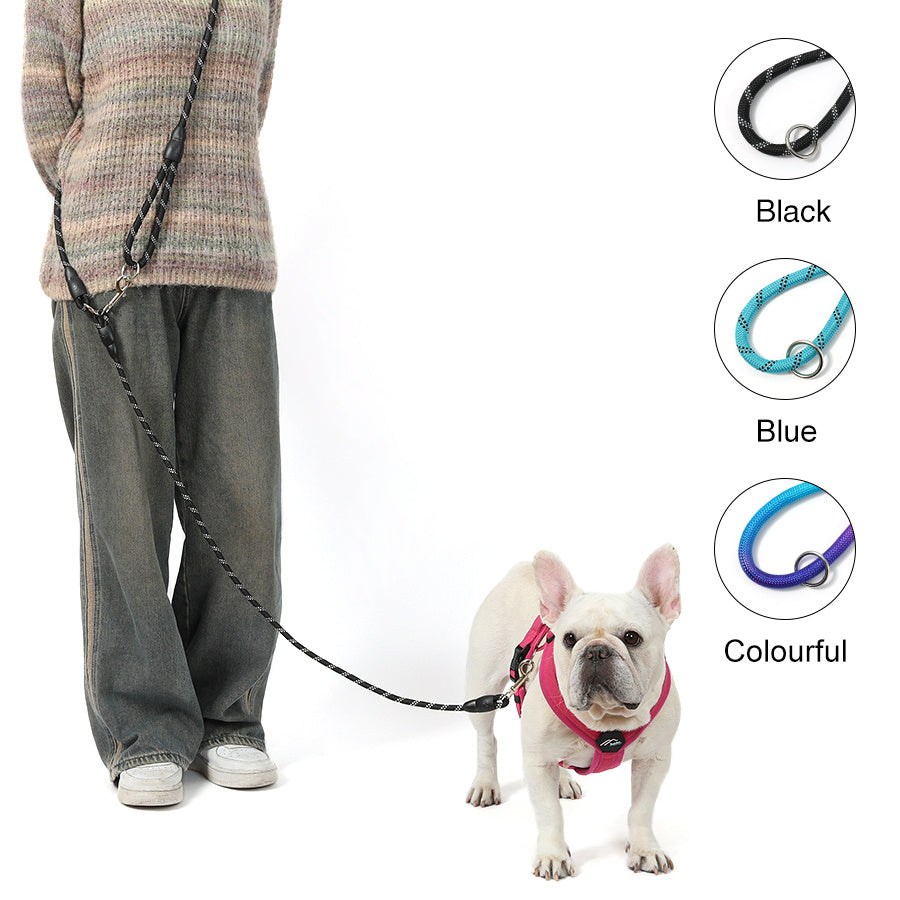 Reflective Dog Leash - Hands-Free Freedom for Hiking, Walking & Running - Fully Adjustable Crossbody Bungee Leash with Premium Shock Absorption - Comfort for Both You and Your Small or Large Pup