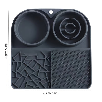A Silicone Slow Feeder, a Multifunctional Slow Bowl for And Water, Portable Non-Slip Bowls for Cats And Dogs