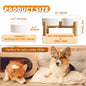 Elevated Ceramic Dog Bowl Set - Double Dog Feeding Bowls - Raised Feeding Bowls with Non-Slip Bamboo Stand - 28.74oz Suitable for Small And Medium Dogs - 16.23oz Ideal for Cats And Puppies, Food Bowls for Dogs, Slow Feeder Do