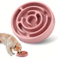 1pc Plastic Dog Slow Feeder Bowl, Anti-choking Dog Food Bowl Puzzle Snack Bowl For Neck Protection