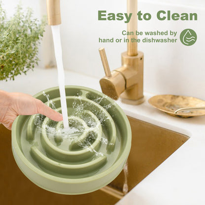 1pc Plastic Dog Slow Feeder Bowl, Anti-choking Dog Food Bowl Puzzle Snack Bowl For Neck Protection