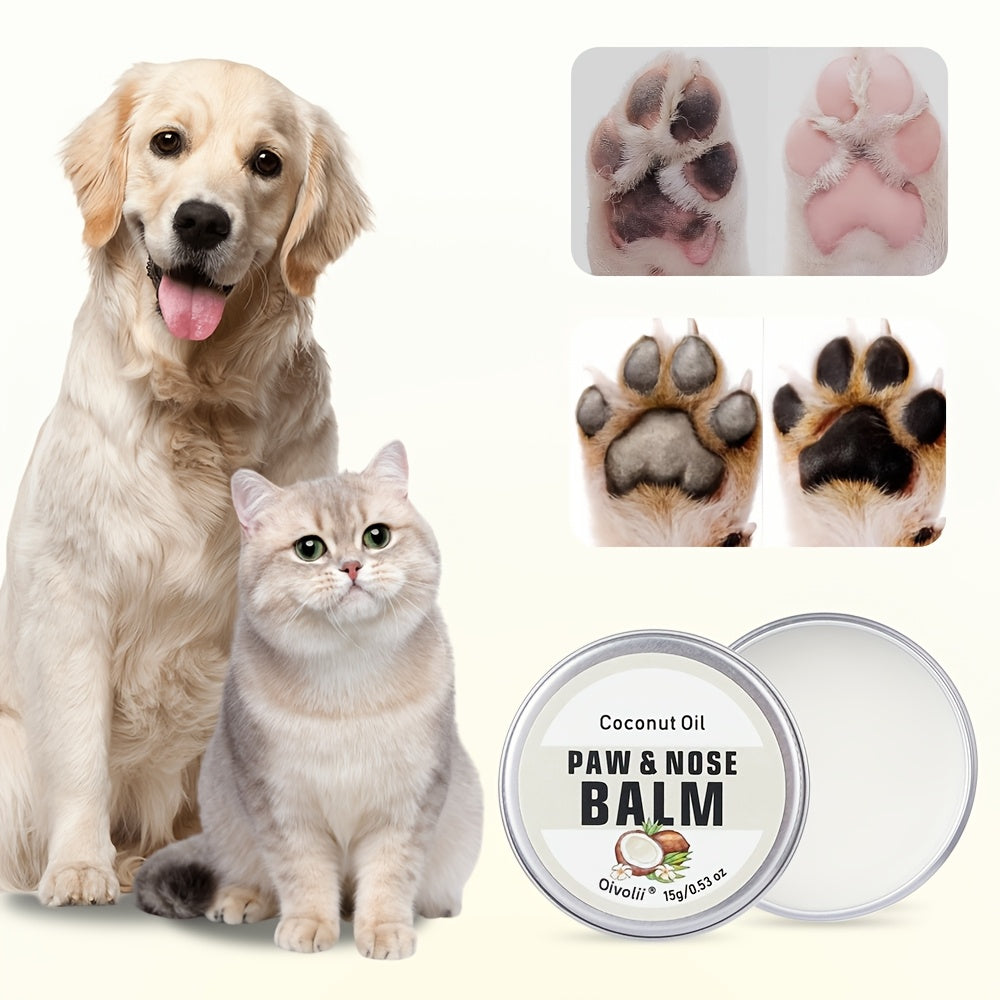 [Paw Care Essential] OIVOLII Nourishing Paw Cream for Dogs - Fast-Acting, Long-Lasting Protection, Prevents Cracked Paws & Nose, Safe for Sensitive Light Beige, Easy Application, Ideal for Running, Walking, Hot/Cold Weather -