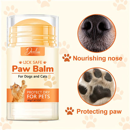 Pet Paw Balm - Soothes and Relieves Dry, Cracked & Damaged Paws - Moisturizer & Protection for Dog Feet & Foot Pads