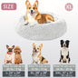 Calming Dog & Cat Bed, Donut Cuddler Warming Cozy Soft Round Bed, Fluffy Faux Fur Plush Cushion Bed For Small Medium And Large Dogs And Cats (16"/20"/24"/28"/31"/39") Christmas Gift