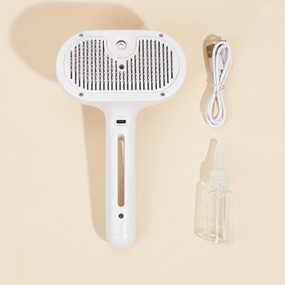 3-In-1 Cat Steam Brush, Equipped with Steam And Release Buttons, Suitable for Removing And Shedding Indoor Pet Dog Hair