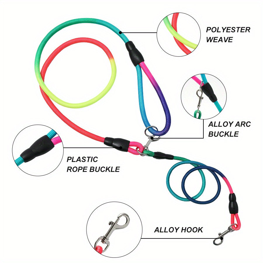 Reflective Dog Leash - Hands-Free Freedom for Hiking, Walking & Running - Fully Adjustable Crossbody Bungee Leash with Premium Shock Absorption - Comfort for Both You and Your Small or Large Pup