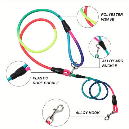 Reflective Dog Leash - Hands-Free Freedom for Hiking, Walking & Running - Fully Adjustable Crossbody Bungee Leash with Premium Shock Absorption - Comfort for Both You and Your Small or Large Pup