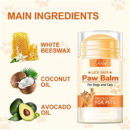 Pet Paw Balm - Soothes and Relieves Dry, Cracked & Damaged Paws - Moisturizer & Protection for Dog Feet & Foot Pads