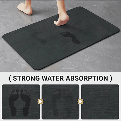 1pc Tropical Style Carved Leaf Pattern Doormat, Bath Mat, Non-Slip Bath Rug, Modern Home Decor Carpet, Bathtub Edge Mat