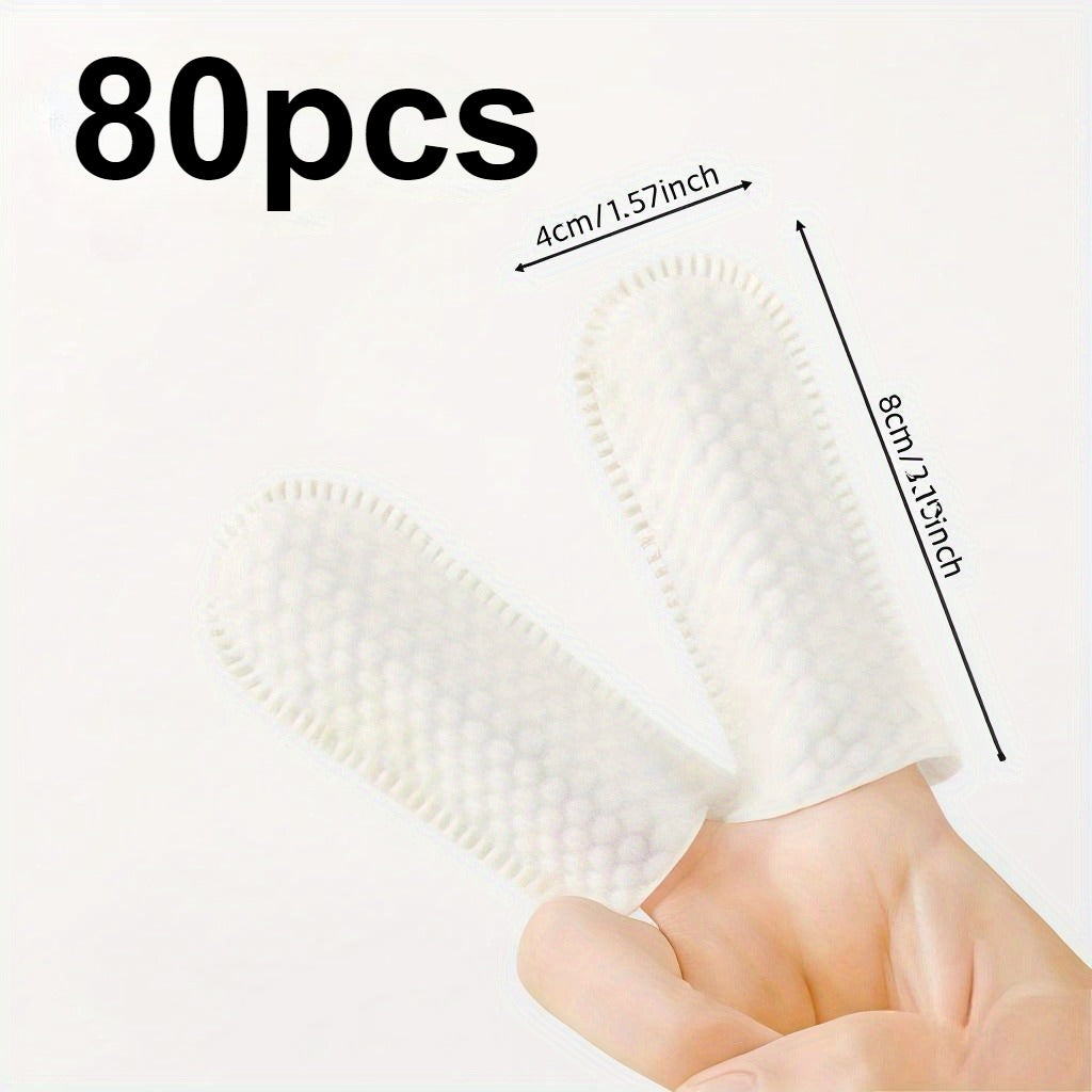40/80pcs Pet Cleaning Finger Cots - Disposable Finger Cots for Dogs and Cats, Tartar Removal, Ear Cleaning, Essential for Fresh Breath