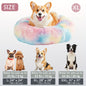 Calming Dog & Cat Bed, Donut Cuddler Warming Cozy Soft Round Bed, Fluffy Faux Fur Plush Cushion Bed For Small Medium And Large Dogs And Cats (16"/20"/24"/28"/31"/39") Christmas Gift