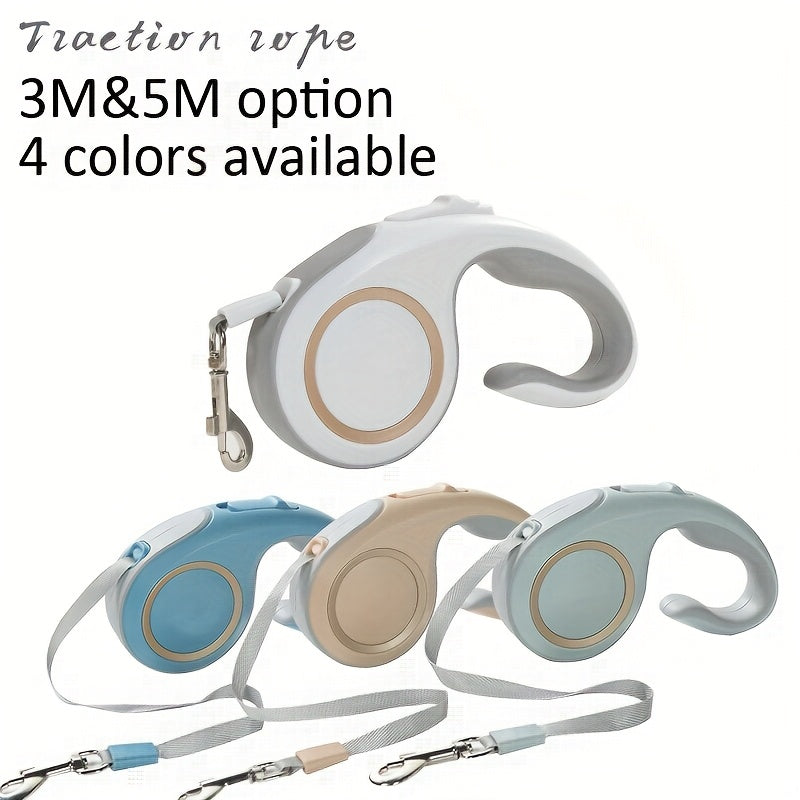 360° Tangle-Free Superior Appearance Retractable Dog Leash, One Key Lock/unlock Dog Chain, C-shaped Handle Ergonomic Design Dog Rope, 16ft pet dog leash