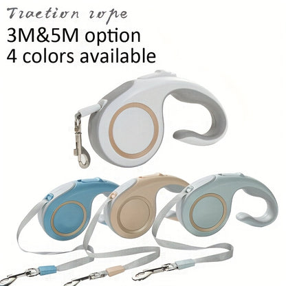 360° Tangle-Free Superior Appearance Retractable Dog Leash, One Key Lock/unlock Dog Chain, C-shaped Handle Ergonomic Design Dog Rope, 16ft pet dog leash