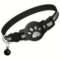 One Package for an Airtag Collar That Features a Breakaway Design with a Bell, a Reflective Kitten Collar with a Holder, Adjustable from 7 to 12 Inches, Equipped with a Safety Buckle Suitable for Both Male And Female Cats, Id