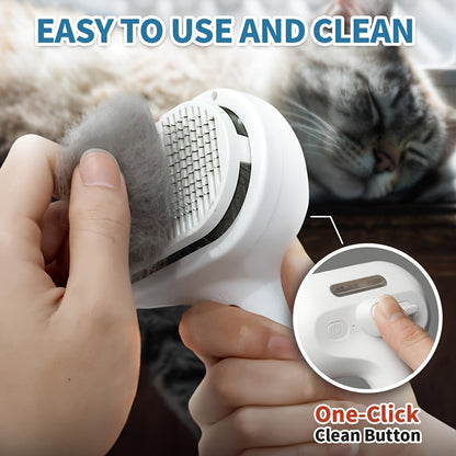 3-In-1 Cat Steam Brush, Equipped with Steam And Release Buttons, Suitable for Removing And Shedding Indoor Pet Dog Hair