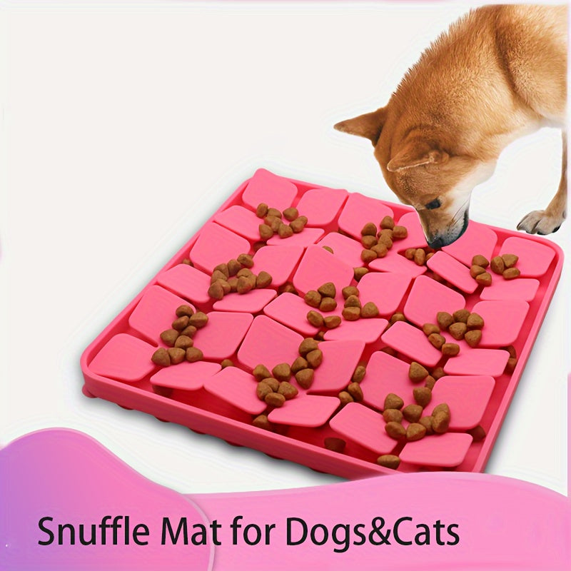 1pc Dog Snuffle Mat & Dog Slow Feeder, Sniff Mat for Dogs Slow Feeder Dog Bowls, Dog Sniff Mat Lick Mat for Smell Training Slow Eating