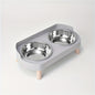 [Non-Slip Dual Bowl] 2-in-1 Cat Feeder & Water Dispenser - Stainless Steel Non-Slip Dual Bowl, Easy-Clean Pet Food & Water Dispenser with Cute Cat Design, Multiple Colors for Healthy Cat Diet, Cat Feeder And Water Dispenser,