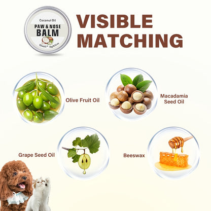 [Paw Care Essential] OIVOLII Nourishing Paw Cream for Dogs - Fast-Acting, Long-Lasting Protection, Prevents Cracked Paws & Nose, Safe for Sensitive Light Beige, Easy Application, Ideal for Running, Walking, Hot/Cold Weather -