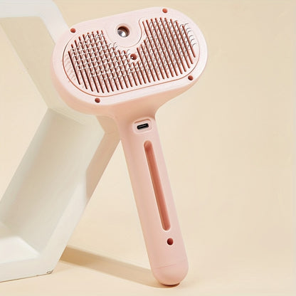 3-In-1 Cat Steam Brush, Equipped with Steam And Release Buttons, Suitable for Removing And Shedding Indoor Pet Dog Hair