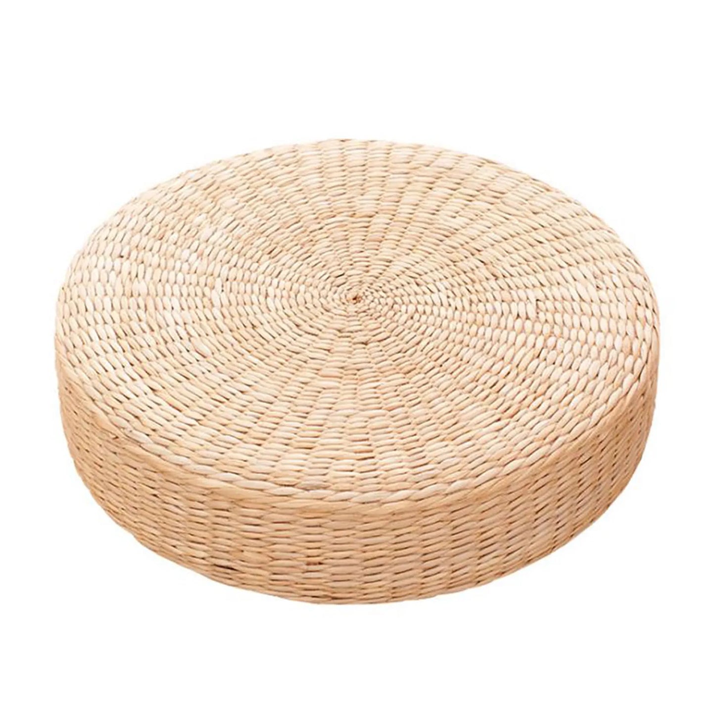 D5 Handmade Straw Futon Cushion Pony Mat Floor Mat Worship Buddha Bay Window Mat Round Japanese Solid Color Bay Window Pad Mat