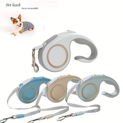 360° Tangle-Free Superior Appearance Retractable Dog Leash, One Key Lock/unlock Dog Chain, C-shaped Handle Ergonomic Design Dog Rope, 16ft pet dog leash