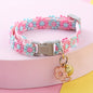Adjustable Cat Collar with Pendant - 1pc Lace Pet Collar - Suitable for Small Cats and Dogs