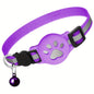 One Package for an Airtag Collar That Features a Breakaway Design with a Bell, a Reflective Kitten Collar with a Holder, Adjustable from 7 to 12 Inches, Equipped with a Safety Buckle Suitable for Both Male And Female Cats, Id