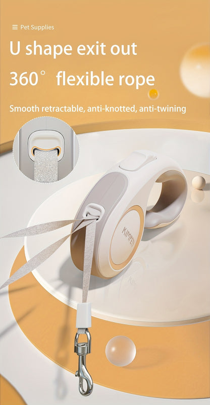 360° Tangle-Free Superior Appearance Retractable Dog Leash, One Key Lock/unlock Dog Chain, C-shaped Handle Ergonomic Design Dog Rope, 16ft pet dog leash