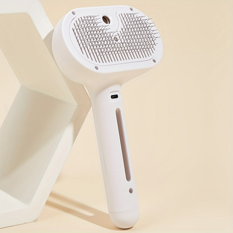 3-In-1 Cat Steam Brush, Equipped with Steam And Release Buttons, Suitable for Removing And Shedding Indoor Pet Dog Hair