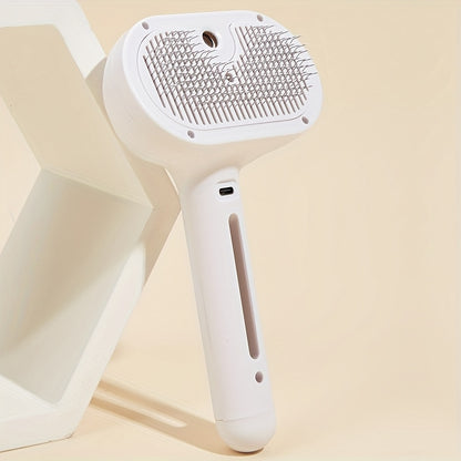 3-In-1 Cat Steam Brush, Equipped with Steam And Release Buttons, Suitable for Removing And Shedding Indoor Pet Dog Hair