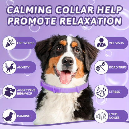 1pc Dog Calming Collar, Adjustable Waterproof Anxiety Relief Anti-Stress Calming Collar With 60 Day Long-lasting Calming Effect