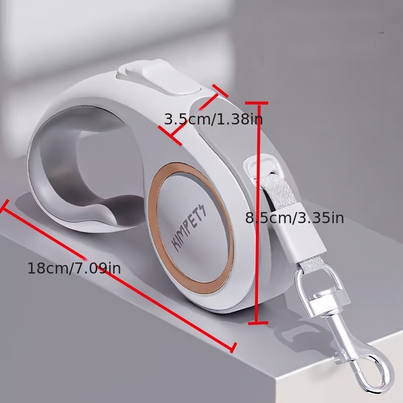 360° Tangle-Free Superior Appearance Retractable Dog Leash, One Key Lock/unlock Dog Chain, C-shaped Handle Ergonomic Design Dog Rope, 16ft pet dog leash