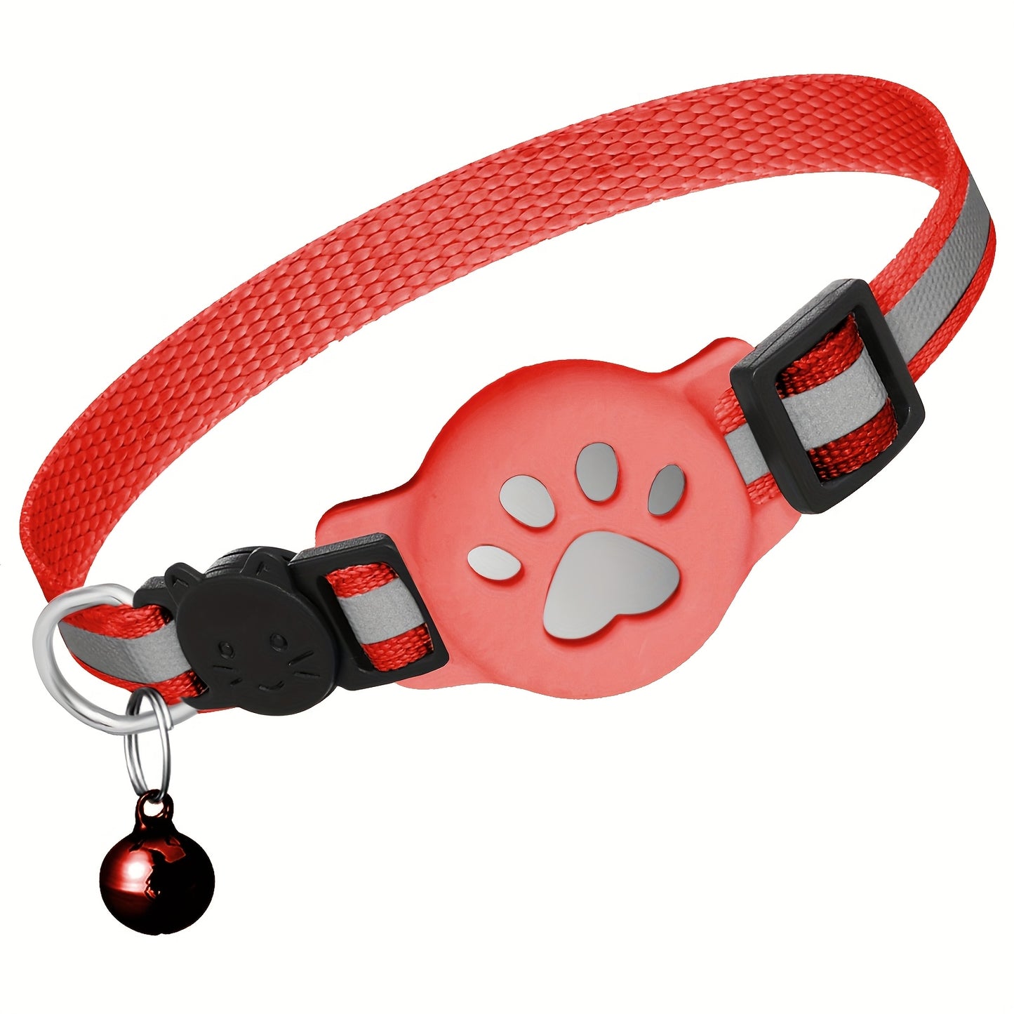 One Package for an Airtag Collar That Features a Breakaway Design with a Bell, a Reflective Kitten Collar with a Holder, Adjustable from 7 to 12 Inches, Equipped with a Safety Buckle Suitable for Both Male And Female Cats, Id