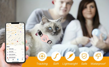 One Package for an Airtag Collar That Features a Breakaway Design with a Bell, a Reflective Kitten Collar with a Holder, Adjustable from 7 to 12 Inches, Equipped with a Safety Buckle Suitable for Both Male And Female Cats, Id