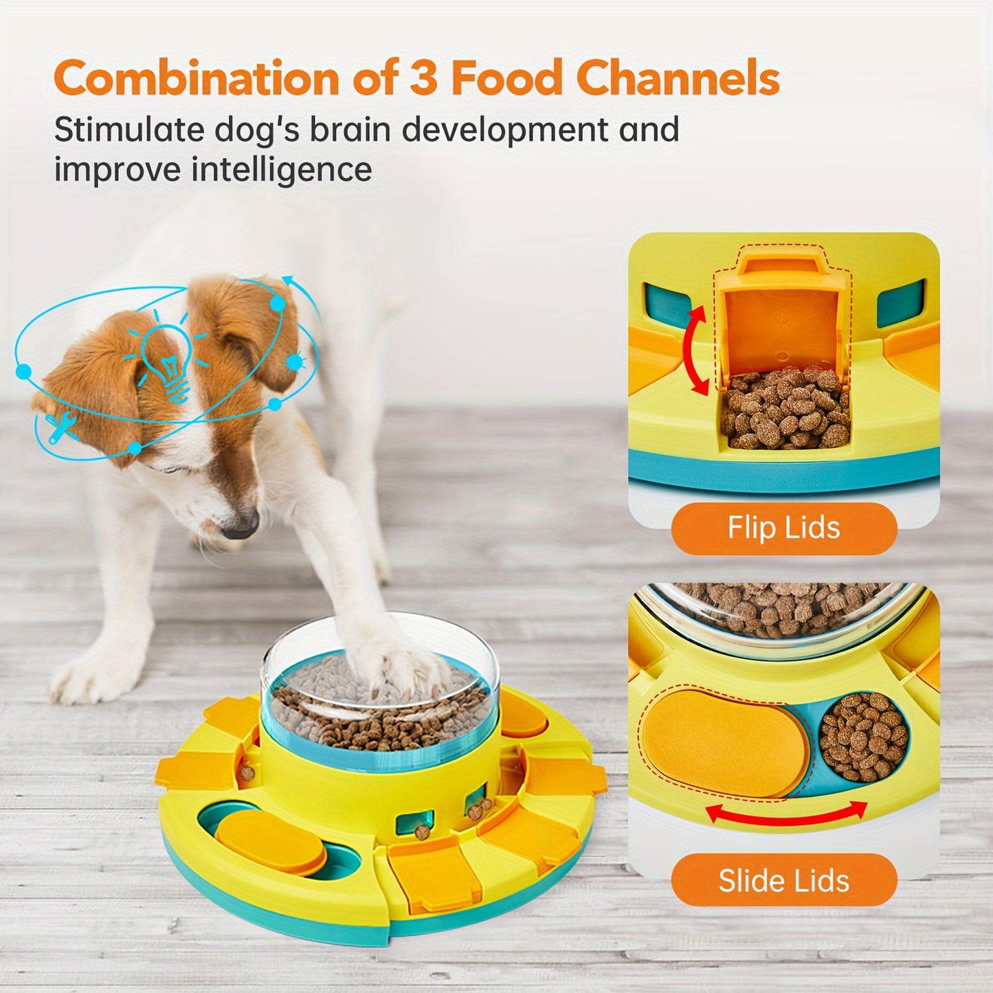 Dog Puzzle Toys Slow Feeder - Treat Dispenser for Large Dogs - Interactive Dog Toys Treat Dispenser - for IQ Training - Dog Treat Puzzle for and Medium Dogs - Improve Your Dog's Intelligence