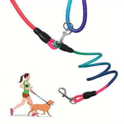 Reflective Dog Leash - Hands-Free Freedom for Hiking, Walking & Running - Fully Adjustable Crossbody Bungee Leash with Premium Shock Absorption - Comfort for Both You and Your Small or Large Pup