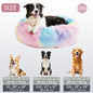 Calming Dog & Cat Bed, Donut Cuddler Warming Cozy Soft Round Bed, Fluffy Faux Fur Plush Cushion Bed For Small Medium And Large Dogs And Cats (16"/20"/24"/28"/31"/39") Christmas Gift